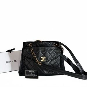 😍 CHANEL Authentic CC Matelasse Shoulder Bag Tote
